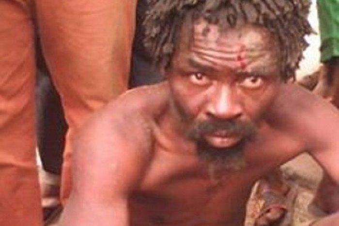 A mentally deranged man (Stock Photo)