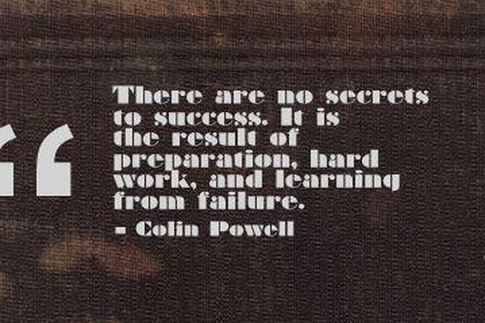 'No secrets to success'