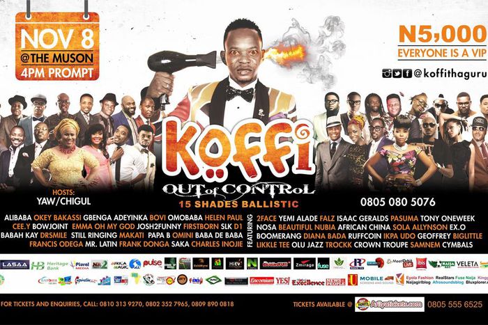 Cover art for Koffi's Out of Control: 15 Shades of ballistic concert