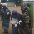 Elderly women reviewing relief materials in Internally displaced persons (IDPs) camps in Magumeri Borno State. Photos: Ibrahim Yerwabe