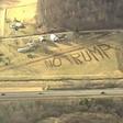 Farmer goes viral after spelling 'No Trump' with cow shit