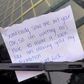 Hilarious message left on someone's car