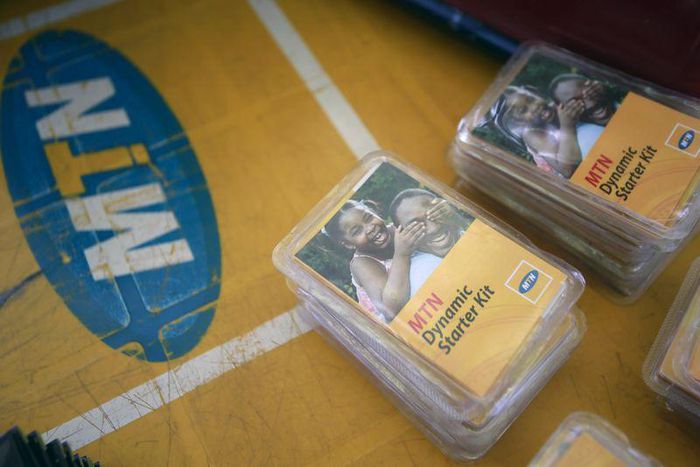An MTN starter kit pack on display on a table at a retail stand in a file photo. REUTERS/Afolabi Sotunde