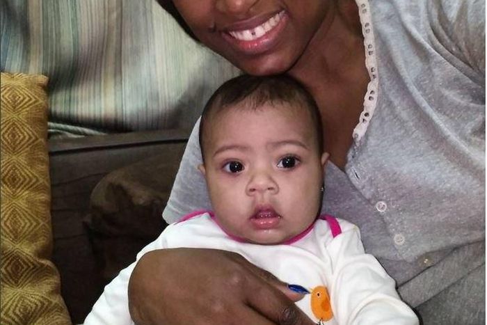 Actress Ufuoma McDermott and her daughter Kesiena