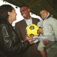 Sunday Oliseh with his wife, Hafidah and son, Denzel