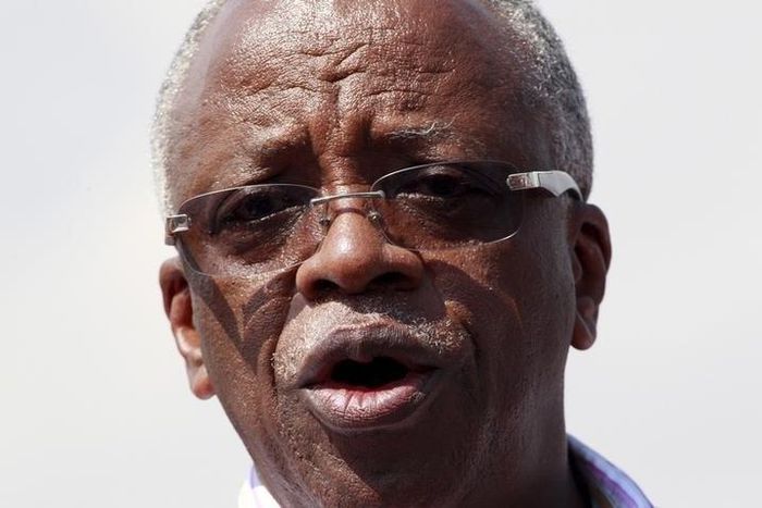 Uganda's former Prime Minister Amama Mbabazi arrives to attend a gathering in Jinja town in eastern Uganda September 10, 2015. REUTERS/James Akena