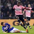 Sampdoria's Niklas Moisander (L) in action against Paul Pogba of Juventus. REUTERS/Giorgio Perottino