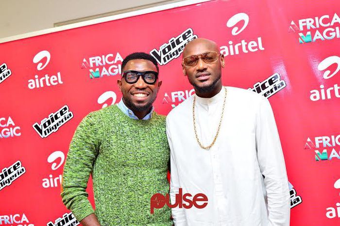 2face and Timi Dakolo at The Voice Nigeria press conference