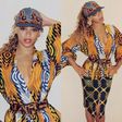 Beyonce wearing ankara print
