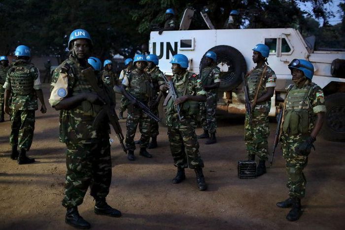 Picture of United Nations peacekeepers in in the Central African Republic.