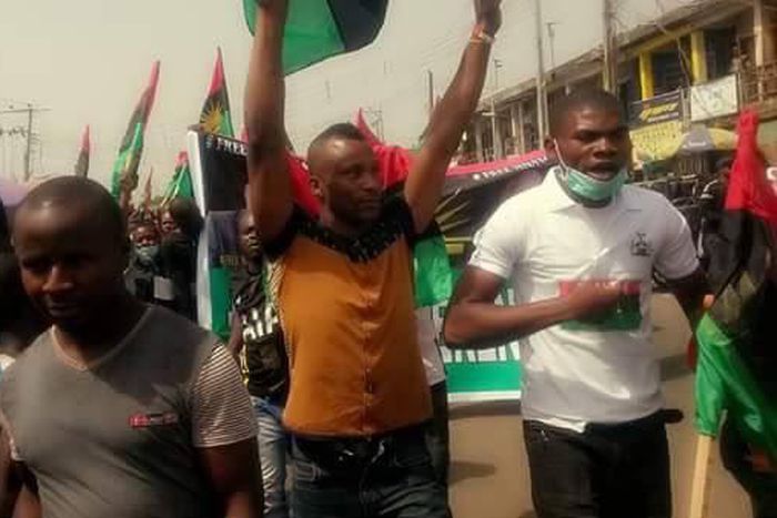 Biafra protest holds in Lagos on December 16, 2015