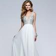 Chiffon v-neck with beaded bust by Isabelle Armstrong