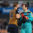 Per Mertesacker and Petr Cech