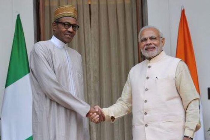 President Muhammadu Buhari meets with Indian Prime Minister, Narendra Modi