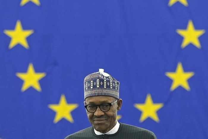 Nigeria's President Muhammadu Buhari arrives to address the European Parliament in Strasbourg, France, February 3, 2016. REUTERS/Vincent Kessler