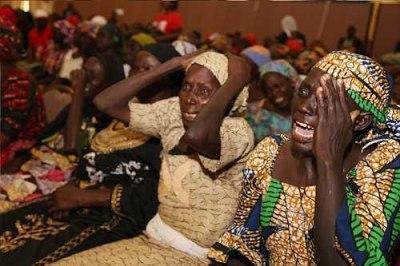 Parents of abducted Chibok girls weeping
