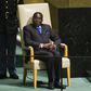Zimbabwe's President Robert Mugabe waits to address attendees during the 70th session of the United Nations General Assembly at the U.N. headquarters in New York September 28, 2015. REUTERS/Eduardo Munoz