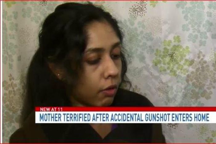 Mom and toddler escape death after neighbor's gun goes off during cleaning