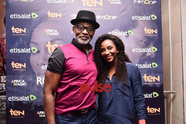 Richard Mofe Damijo and Genevieve Nnaji at the media screening of 'Road to Yesterday.'