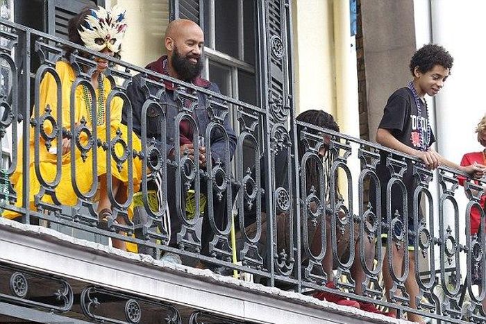 Solange Knowles, Alan Ferguson and Daniel Julez Smith Jr. in New Orleans