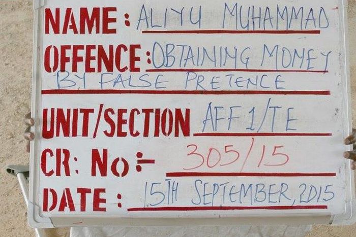 The accused, Aliyu Muhammad