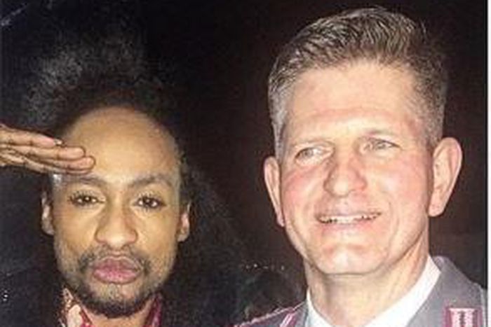 Denrele Edun and Colonel Gerhard Klaffus.