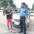 The CP handing over the recovered car to the owner