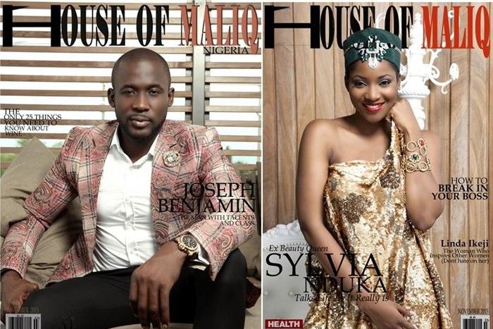 Joseph Benjamin and former beauty queen Sylvia Nduka make style statements on the latest issue of House of Maliq magazine