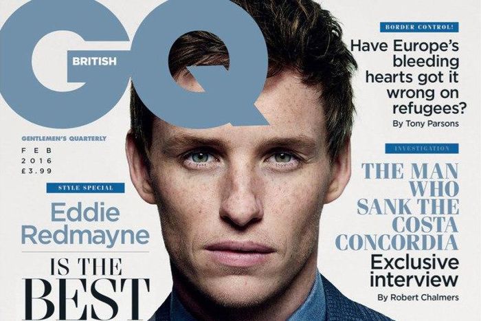 Eddie on the cover of British GQ