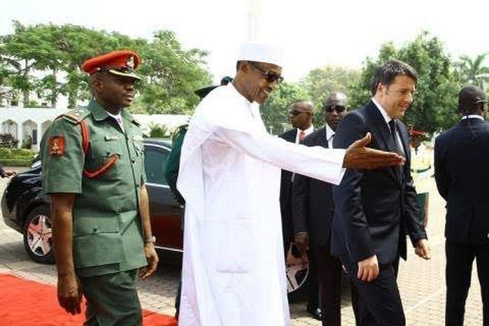President hosts Prime Minister of Italy in Abuja.
