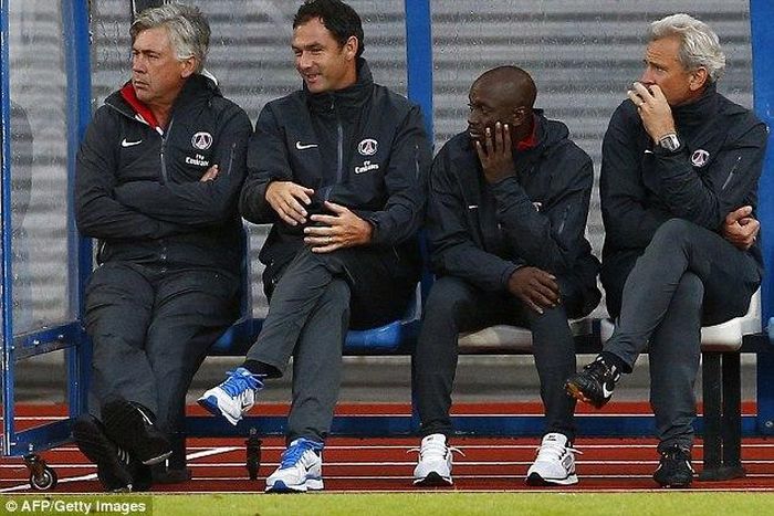 Carlo Ancelotti and Claude Makalele