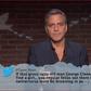 George Clooney reading mean tweet