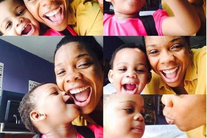 Kaffy with her daughter