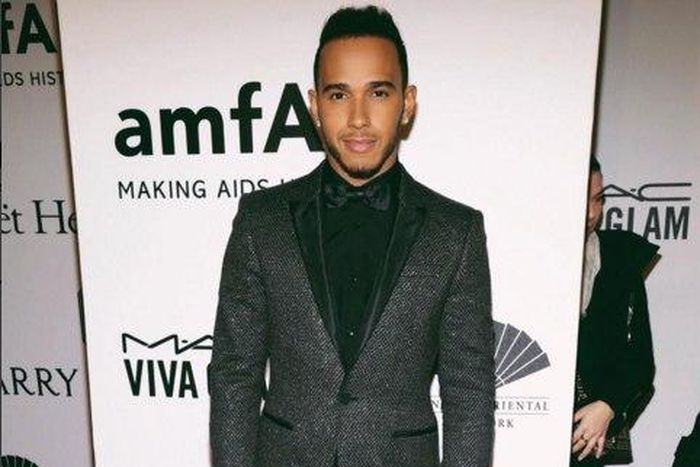 Lewis Hamilton at amFAR gala 2016