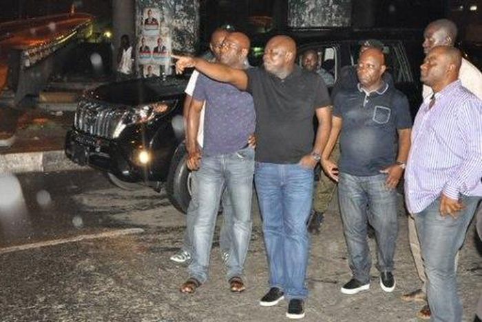 Gov. Ambode on patrol with security chiefs