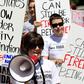Members of GetEQUAL, a lesbian, gay, bisexual and transgender organization, stage a protest on Capitol Hill May 20, 2010 in Washington, DC.