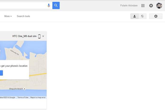 Screenshot of me trying to find my phone with Google search. You should try it.