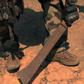 A French soldier takes a machete away from resident in Bossangoa, north of the capital Bangui, January 2, 2014. REUTERS/Andreea Campeanu