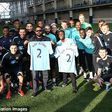 Kevin Hart, Ice Cube with Manchester City players