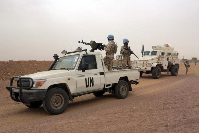 UN peacekeepers patrol in Kidal, Mali, July 23, 2015. REUTERS/Adama Diarra