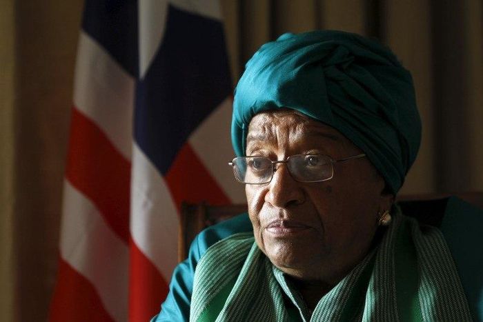 Liberia's President Ellen Johnson Sirleaf attends a Reuters interview ahead of the World Trade Organization (WTO) Summit in the capital Nairobi December 14, 2015. REUTERS/Noor Khamis