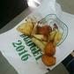 A photo showing a supposed page of Nigeria's 2016 budget being used to sell food