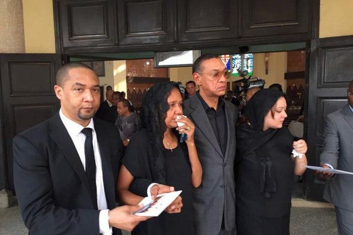 Ben Murray-Bruce and family at the funeral