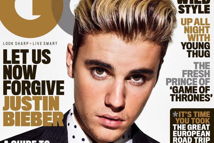 Justin Bieber on the cover of GQ