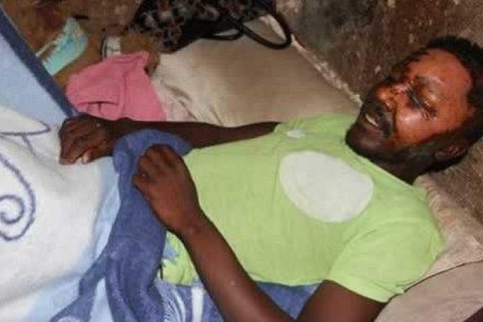 Paidamoyo Muradzikwa on his hospital bed