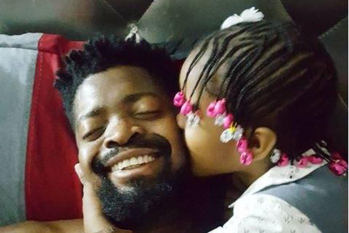 Basketmouth and his daughter.