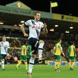Harry Kane celebrates after scoring against Norwich on Tuesday, February, 2