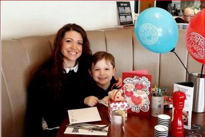 4-yr-old boy takes recently-divorced mum out on date on Valentine's day