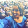 Ciara with Nigerian kids