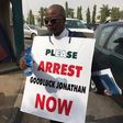 Protester demands arrest of former president, Goodluck Jonathan